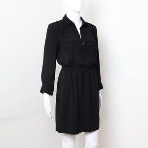 LOFT Polyester Button Down Casual Dress Sz: 2